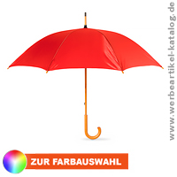 Cala Regenschirm mit Holzgriff - als Werbeartikel mit Ihrem Logo bedruckt. 
