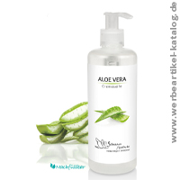 CREMESEIFE ALOE VERA, als Werbegeschenk mit einem 4c Etikett. 