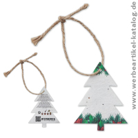 TREESEED nachhaltiger Weihnachtsbaumanhänger aus Samenpapier als Streuartikel Weihnachten! 