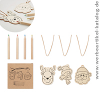 FUNCOOL, Set mit 3 Anhängern,, als Weihnachts Werbeartikel zum Ausmalen! FUNCOOL, Set mit 3 Anhängern,, als Weihnachts Werbeartikel zum Ausmalen!