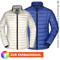 Sportliche Daunenjacke mit Stehkragen als Werbegeschenk fr Ihre Kunden oder Mitarbeiter. 