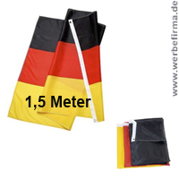 GroÃŸe Deutschland-Flagge mit 2 MetallÃ¶sen, als Werbeartikel fÃ¼r Fussball Fans.