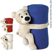 Kinder-Fleece-Decke Manta, Werbeartikel in drei Farben. Kinder-Fleece-Decke Manta, Werbeartikel in drei Farben.