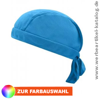 Functional Bandana Hat - atmungsaktives Kopftuch im Nacken zum Binden als  Sport Werbeartikel. 
