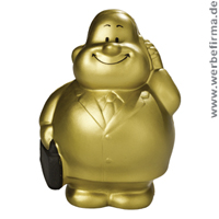 Gold Bert - ein Werbeartikel Squeezie zum Drücken und Knautschen für den Stressabbau