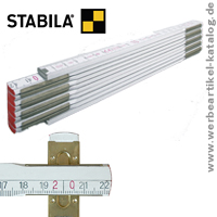 Holz-Gliedermaßstäbe Stabila Serie 600, Art.Nr. 1607 weiß.  