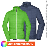 Hybrid Jacket - leicht wattierte Jacke als Werbegeschenk mit Ihrem Logo, im sportlichen Materialmix! 