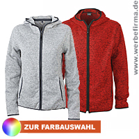 Kapuzenjacke aus Strickfleece - als Werbemittel mit Ihrem Logo