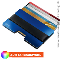 Kartenetui mit RFID Ausleseschutz REFLECTS-SAKUMONO BLUE, als Kundengeschenk mit Ihrem Logo.