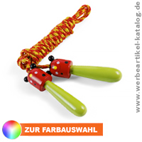 Kinder Springseil mit Holz-Handgriff, als Werbeartikel mit Ihrem Logo bedruckt Kinder Springseil mit Holz-Handgriff, als Werbeartikel mit Ihrem Logo bedruckt