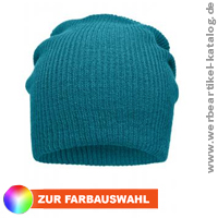 Knitted Long Beanie - lässige Winter Werbemittel Strickmütze, überlang.