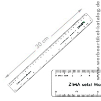 Kunststoff Reduktionslineal 30 cm - Werbeartikel Lineale mit Ihrem Logo bedruckt.