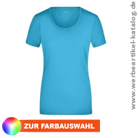 Ladies Stretch Round-T, ein Werbeshirt für Damen mit Ihrem Logo gebrandet. 