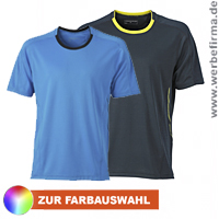 Bedruckte Laufshirts für Damen und Herren, in modischen Farben.