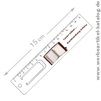 Lesezeichen-Lineal 15 cm, Werbeartikel Lineal mit Ihrem Logo Lesezeichen-Lineal 15 cm, Werbeartikel Lineal mit Ihrem Logo