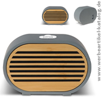 5 Watt Lautsprecher und Wireless-Charger aus Kalksteinbeton, als Werbegeschenk mit Ihrem Logo