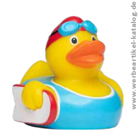 Quietsche-Ente Schwimmanfänger, der Werbeartikel Held für alle Wasserratten!
