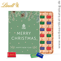 Marken Wand Adventskalender Eco Papierblister mit Lindt Schokolade als Weihnachtspräsent für Ihre Kunden und Geschäftspartner!