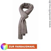 Melange Scarf Basic - eleganter Strickschal mit Ihrer eigenen Werbung.