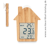 HISA, Thermometer im Design eines Hauses als Werbegeschenk mit Ihrem Logo! 