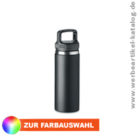 CLEO, doppelwandige Isolierflasche Edelstahl, 500 ml als Outdoor Werbegeschenk mit Ihrem Logo! 