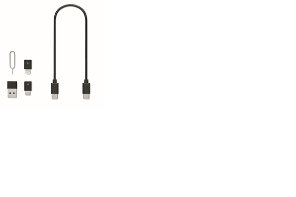 Yapo, Multifunktionales Kabel-Set mit kabellosem Ladegerät 15 W Yapo, Multifunktionales Kabel-Set mit kabellosem Ladegerät 15 W