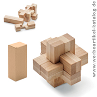 SQUARENATS, kniffliges Puzzle aus Bambus als Werbemittel mit Ihrem Logo.. 