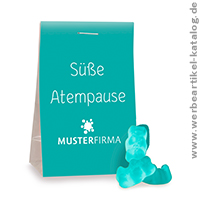 Naschtasche Atempause, Menthol-Fruchtgummi, Süssigkeiten mit Ihrem Logo bedruckt!