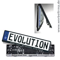 Evolution 2, Werbeartikel Nummernschildverstrker in hochwertigem Design