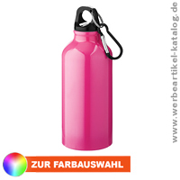 Oregon Trinkflasche mit Karabiner, Werbemittel mit Lasergravur