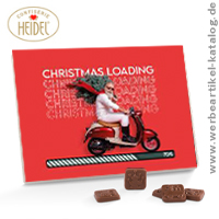 Premium Tisch Adventskalender, Motiv Christmas Loading - Schokoladen Adventskalender, bedruckt mit Ihrem Logo!