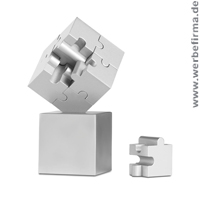 Kubzle, Werbeartikel aus Metall, mit magnetischen Puzzleteilen, die zu einem 3D-Puzzle, der Ihnen in stressigen Zeiten hilft. 