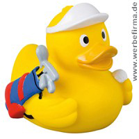 Werbeartikel / Quietsche Ente MB-31068 / Renn-Ente / Schwimmente / Werbung für Kinder / Entenrennen