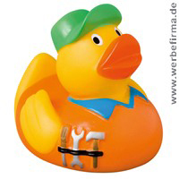 Werbeartikel / Quietsche Ente MB-31062 / Renn-Ente / Schwimmente / Werbung für Kinder / Entenrennen