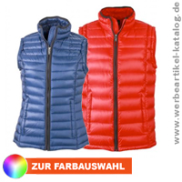 Quilted Down Vest  - sportliche Daunenweste mit Stehkragen als Kundenprsent