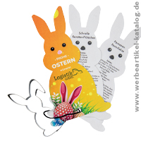 Backförmchen mit Rezeptblock Hase - schöner Werbeartikel für Ihre Promotion an Ostern!