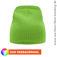 Rib Beanies, modische Winter Werbeartikel in vielen Farben