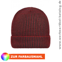 Ribbed Beanie - Winter Werbemittel mit Ihrem Logo bestickt.