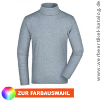 Rollneck Shirt, sportliches Rollkragenshirt als Werbemittel mit Ihrem Logo.