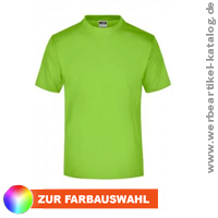 Round-T Medium, Herrenshirt mit Werbung