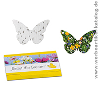 Schmetterling Samenpapier -  Mailingartikel im Frühjahr.