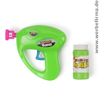 Seifenblasenpistole Bubble - Kinder Werbemittel mit Ihrem Logo bedruckt.