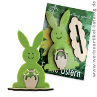 Steckfigur Hase, netter Oster Werbeartikel mit Ihrem Logo! 