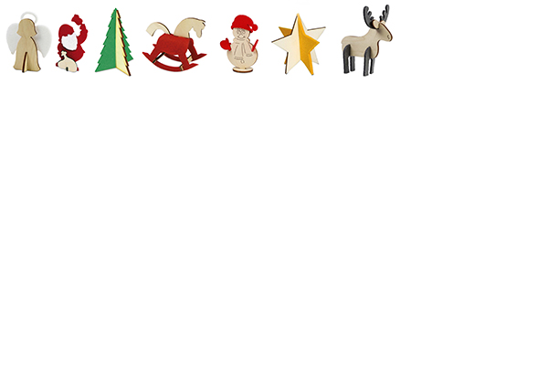 Werbemittel für Weihnachten: Steckfiguren-Karte Filz. 