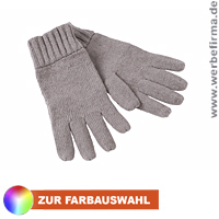 Melange Glove Basic - elegante Strickhandschuhe mit Ihrer eigenen Werbung.