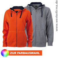 Sweatjacke, Lifestyle Zip-Hoody - als Werbemittel mit Ihrem Logo bedruckt oder bestickt.