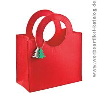 Tasche aus Filz mit Tannenbaumanhänger, als Werbemittel für Ihre Weihnachtsgeschenke. Tasche aus Filz mit Tannenbaumanhänger, als Werbemittel für Ihre Weihnachtsgeschenke.