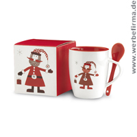 Claus - hübsche Kaffeetasse aus Keramik für Weihnachten