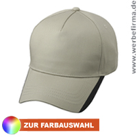 Werbecaps mit Kontraststreifen, bedruckt mit Ihrem Logo Werbecaps mit Kontraststreifen, bedruckt mit Ihrem Logo