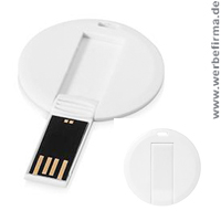 USB Stick Kreditkarte Round - Firmengeschenke mit Ihrem Logo.  Material Kunststoff.
